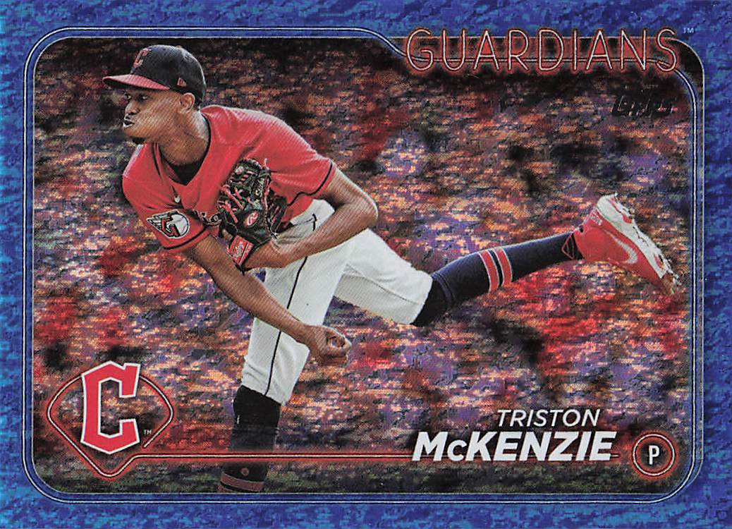 2024 Topps Baseball Blue Holofoil 464/999 Triston McKenzie #449