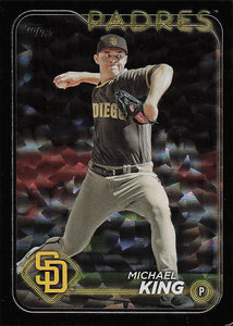 2024 Topps Baseball Black Crackle Foil Michael King #429