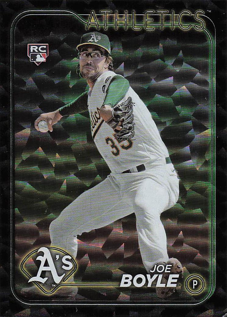 2024 Topps Baseball Black Crackle Foil Joe Boyle #443 Rookie