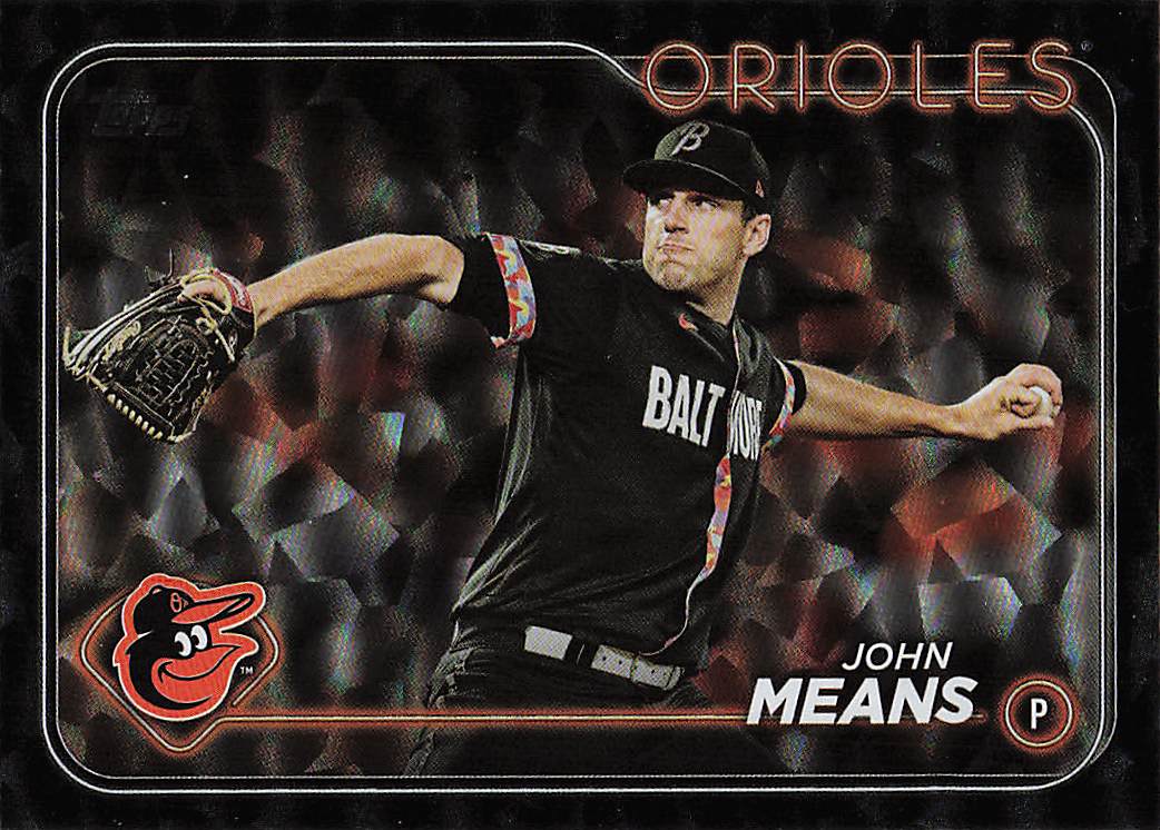 2024 Topps Baseball Black Crackle Foil John Means #457