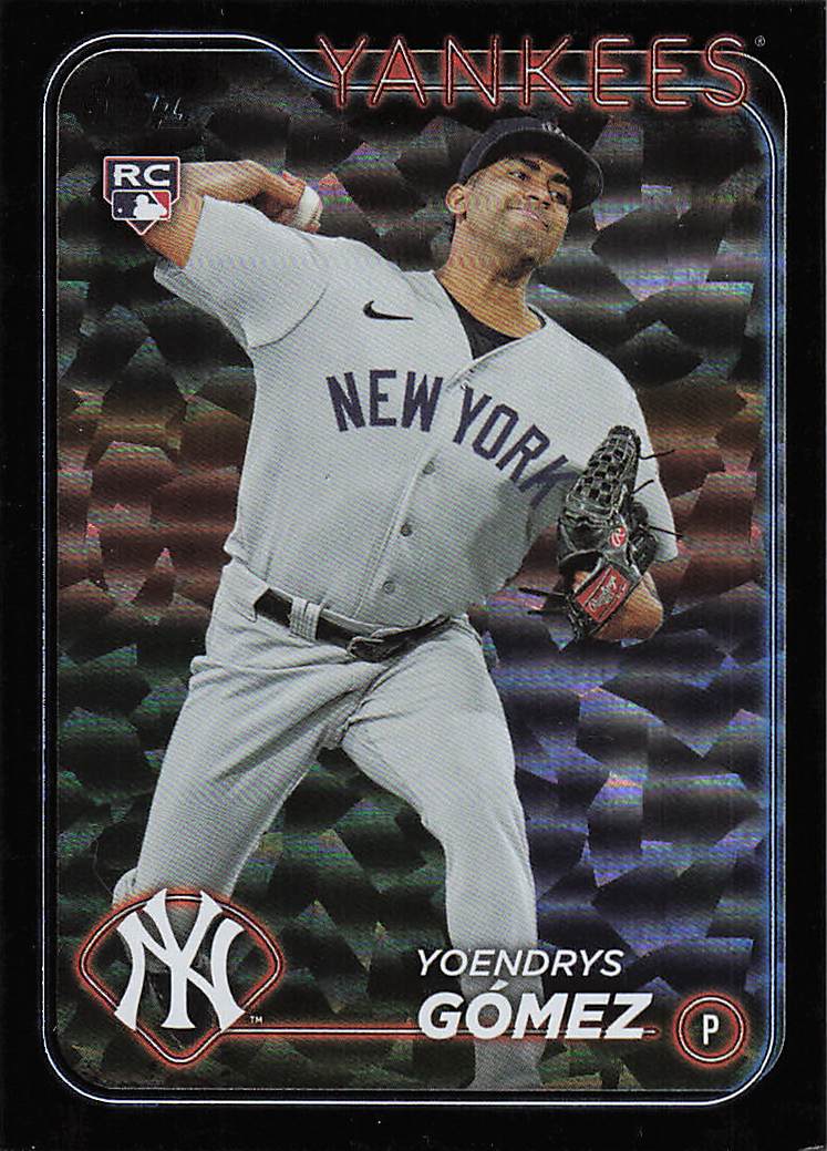 2024 Topps Baseball Black Crackle Foil Yoendrys Gómez #615 Rookie