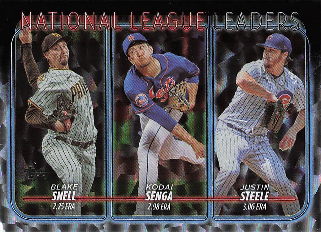 2024 Topps Baseball Silver Crackle Foil Snell / Senga / Steele #212