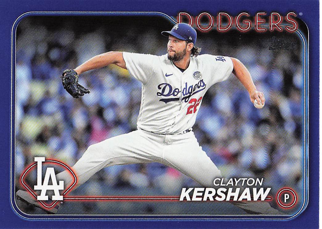 2024 Topps Baseball Royal Blue Clayton Kershaw #351