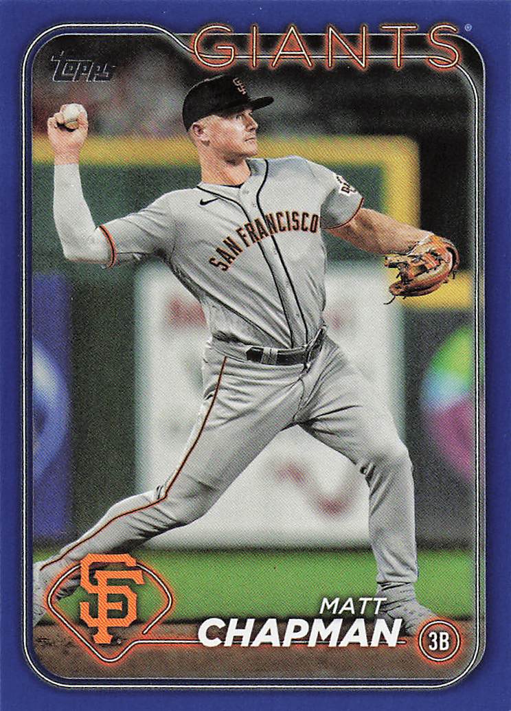 2024 Topps Baseball Royal Blue Matt Chapman #393