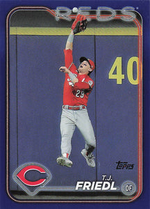 2024 Topps Baseball Royal Blue T.J. Friedl #534