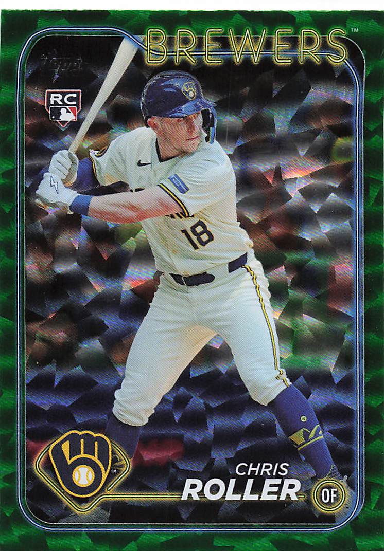 2024 Topps Update Baseball Green Crackle Foilboard 466/499 Chris Roller #US242