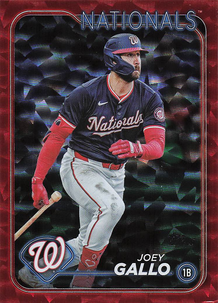 2024 Topps Update Baseball Red Crackle Foilboard 002/199 Joey Gallo #US136