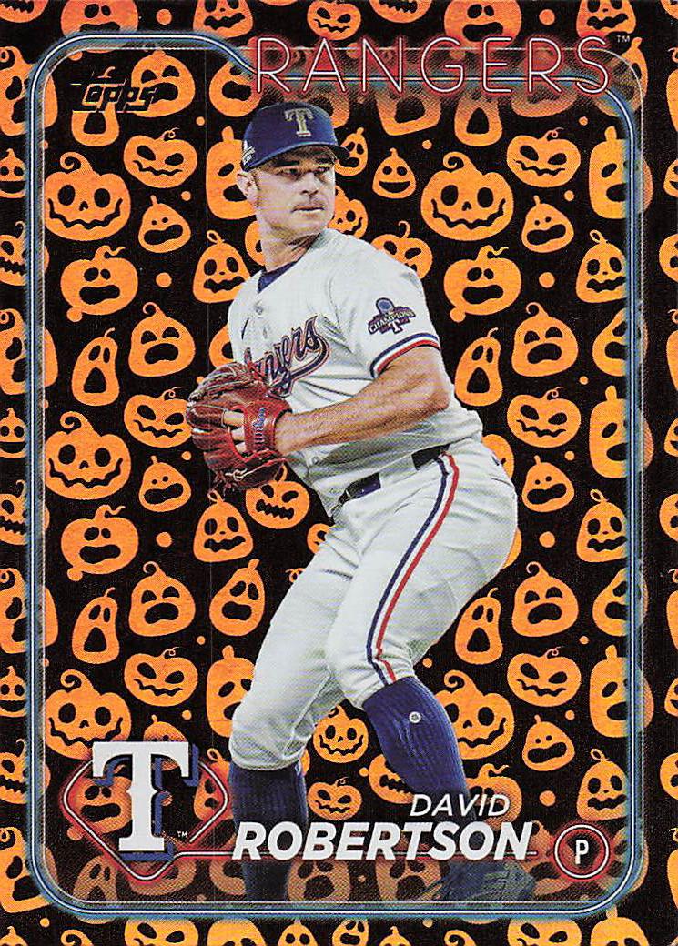 2024 Topps Update Baseball Holiday Jack O'Lanterns David Robertson #US284