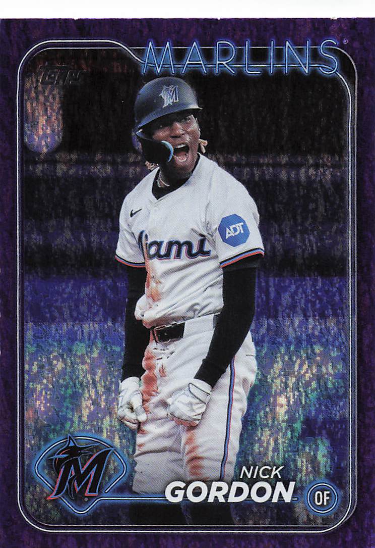 2024 Topps Update Baseball Purple Holofoil 120/799 Nick Gordon #US71