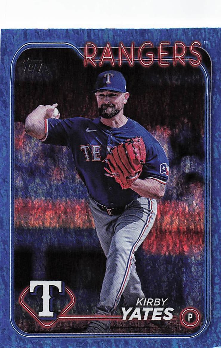 2024 Topps Update Baseball Blue Holofoil 614/999 Kirby Yates #US302