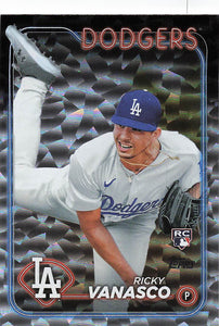 2024 Topps Update Baseball Silver Crackle Foilboard Ricky Vanasco #US38 Rookie