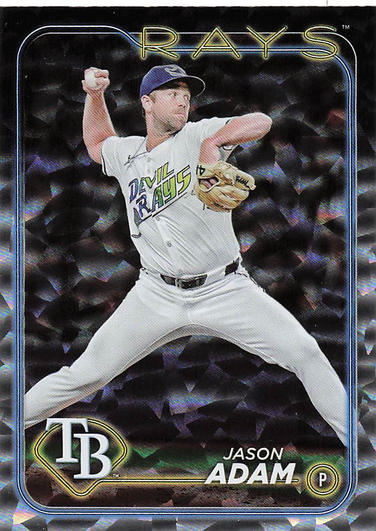 2024 Topps Update Baseball Silver Crackle Foilboard Jason Adam #US102 Rookie