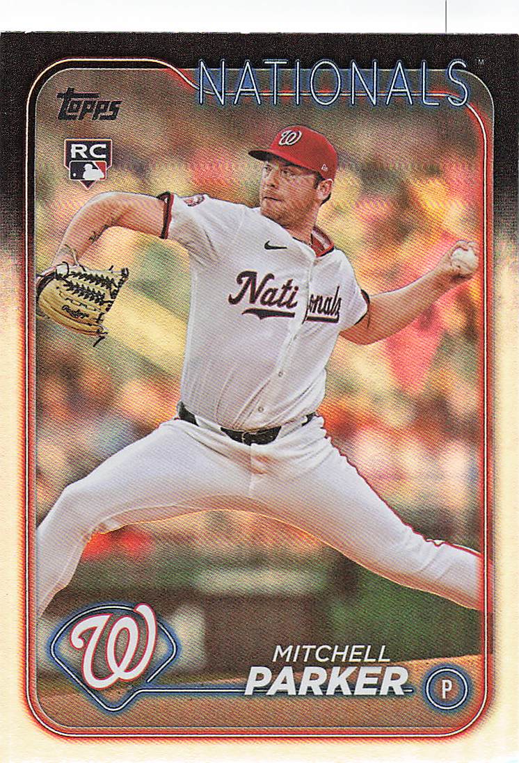 2024 Topps Update Baseball Rainbow Foil Mitchell Parker #US5 Rookie