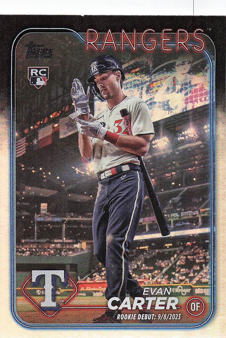 2024 Topps Update Baseball Rainbow Foil Evan Carter #US58