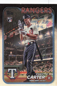 2024 Topps Update Baseball Rainbow Foil Evan Carter #US58