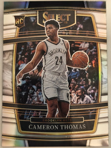 2021-22 Panini Select Basketball Silver Prizms Cameron Thomas #21 Rookie