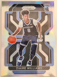 2021-22 Panini Prizm Basketball Silver Ziaire Williams #313 Rookie