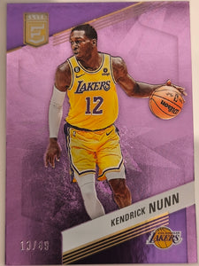 2022-23 Donruss Elite Basketball Purple 13/49 Kendrick Nunn #123