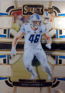 2023 Panini Select Football Jack Campbell #33 Rookie