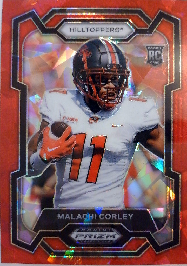 2024 Panini Prizm Draft Picks Football Red Ice Malachi Corley #143