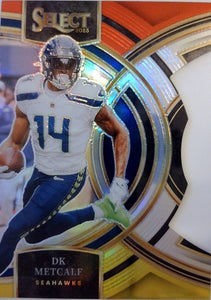 2023 Panini Select Football Red and Yellow Prizms Die Cuts DK Metcalf #170