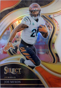 2023 Panini Select Football Red and Yellow Prizms Die Cuts Joe Mixon #255