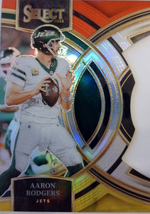 2023 Panini Select Football Red and Yellow Prizms Die Cuts Aaron Rodgers #121