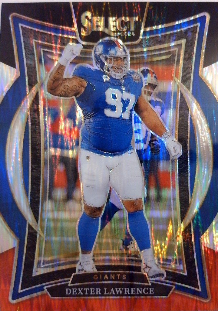 2024 Panini Select Football Black & Red Prizm Shock Dexter Lawrence #52