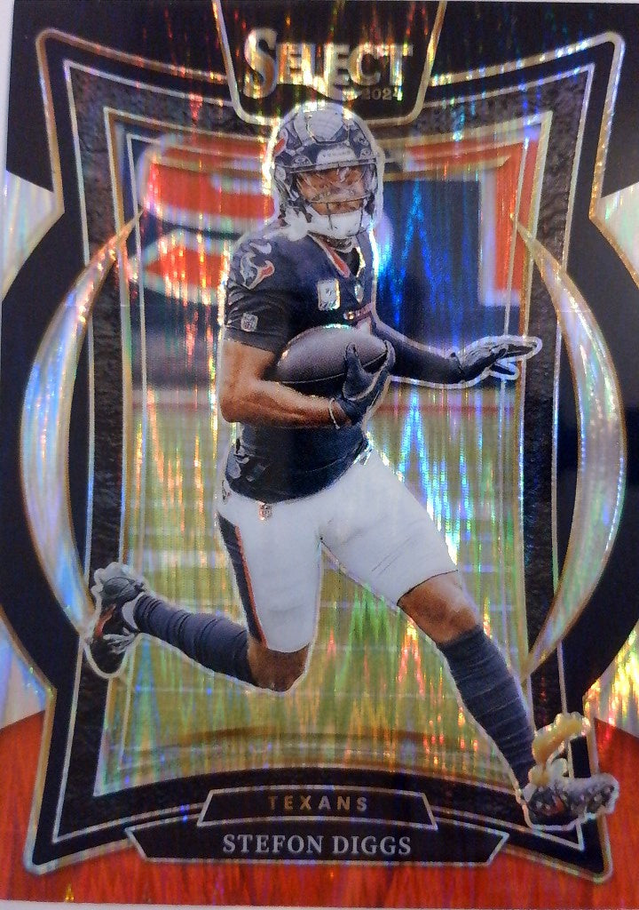 2024 Panini Select Football Black & Red Prizm Shock Stefon Diggs #94