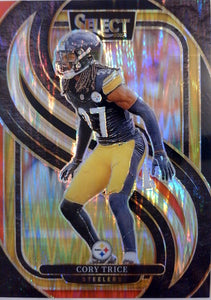 2024 Panini Select Football Black & Red Prizm Shock Cory Trice #140 Rookie