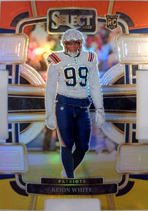 2023 Panini Select Football Red and Yellow Prizms Die Cuts Keion White #69