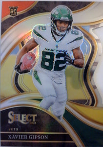 2023 Panini Select Football Red and Yellow Prizms Die Cuts Xavier Gipson #205