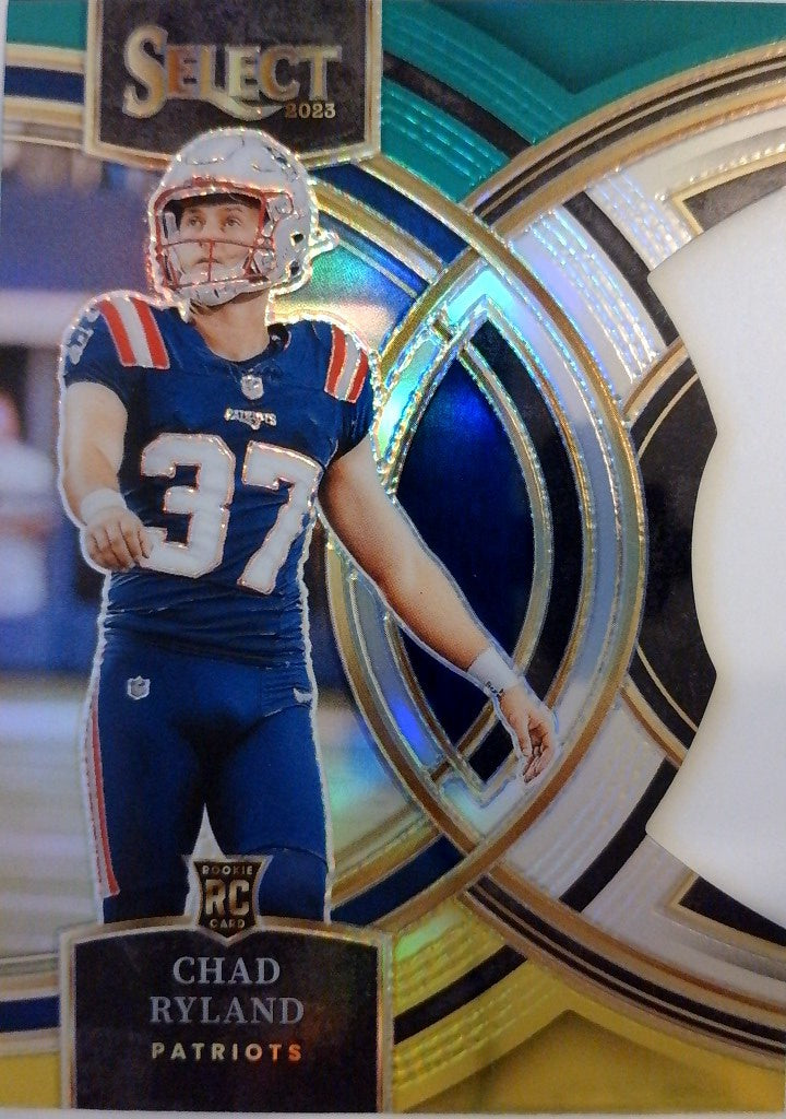 2023 Panini Select Football Green and Yellow Prizms Die Cuts Chad Ryland #122