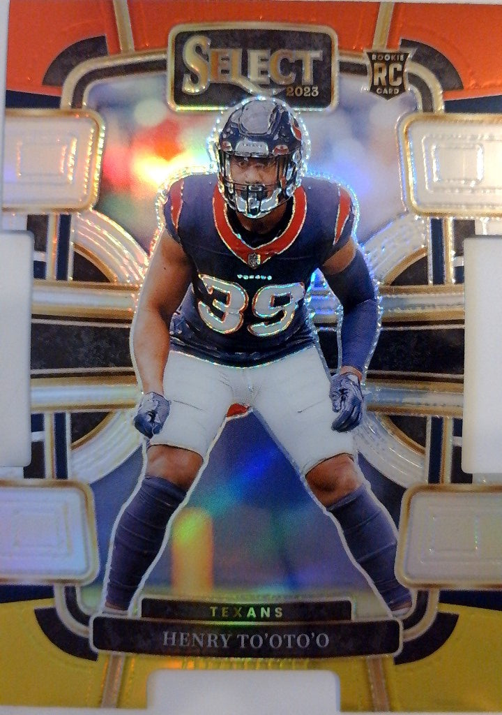 2023 Panini Select Football Red and Yellow Prizms Die Cuts Henry To'oTo'o #39