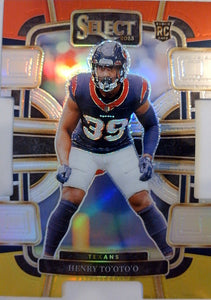 2023 Panini Select Football Red and Yellow Prizms Die Cuts Henry To'oTo'o #39