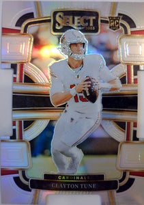2023 Panini Select Football Silver Prizms Die Cuts Clayton Tune #2 Rookie