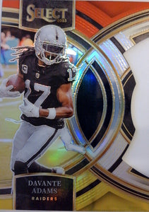 2023 Panini Select Football Red and Yellow Prizms Die Cuts Davante Adams #182