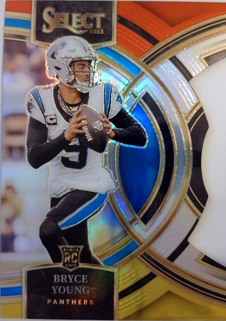 2023 Panini Select Football Red and Blue Prizms Die Cuts Bryce Young #167 Rookie