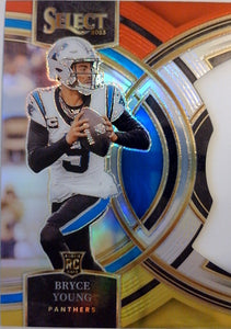 2023 Panini Select Football Red and Blue Prizms Die Cuts Bryce Young #167 Rookie