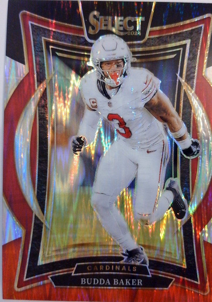 2024 Panini Select Football Black & Red Prizm Shock Budda Baker #14