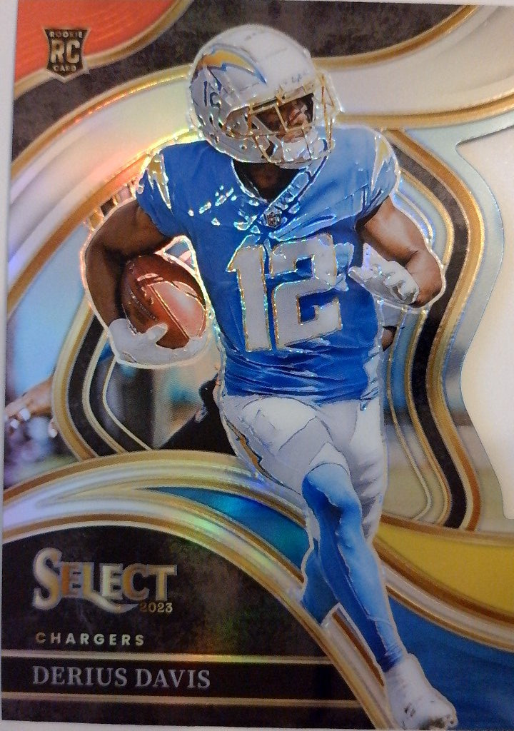 2023 Panini Select Football Red and Blue Prizms Die Cuts Derius Davis #277