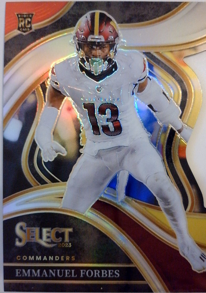 2023 Panini Select Football Red and Yellow Prizms Die Cuts Emmanuel Forbes #270