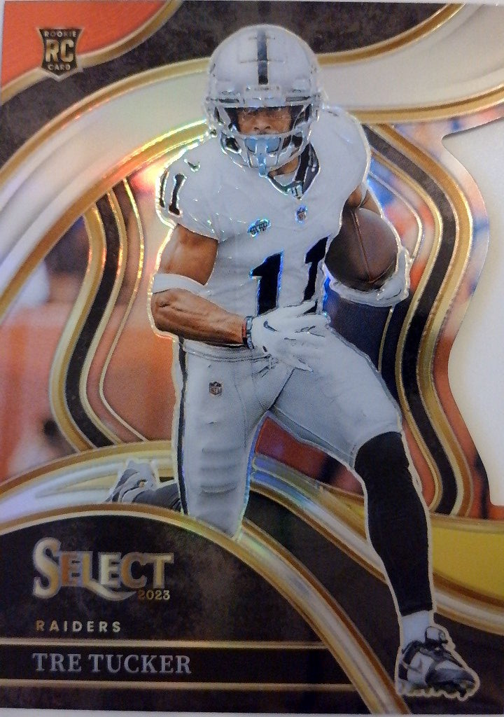 2023 Panini Select Football Red and Yellow Prizms Die Cuts Tre Tucker #214