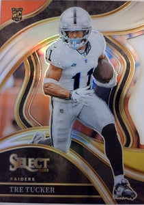 2023 Panini Select Football Red and Yellow Prizms Die Cuts Tre Tucker #214