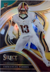 2023 Panini Select Green and Yellow Prizms Die Cuts Emmanuel Forbes #270