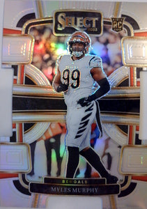 2023 Panini Select Football Silver Prizms Die Cuts Myles Murphy #22