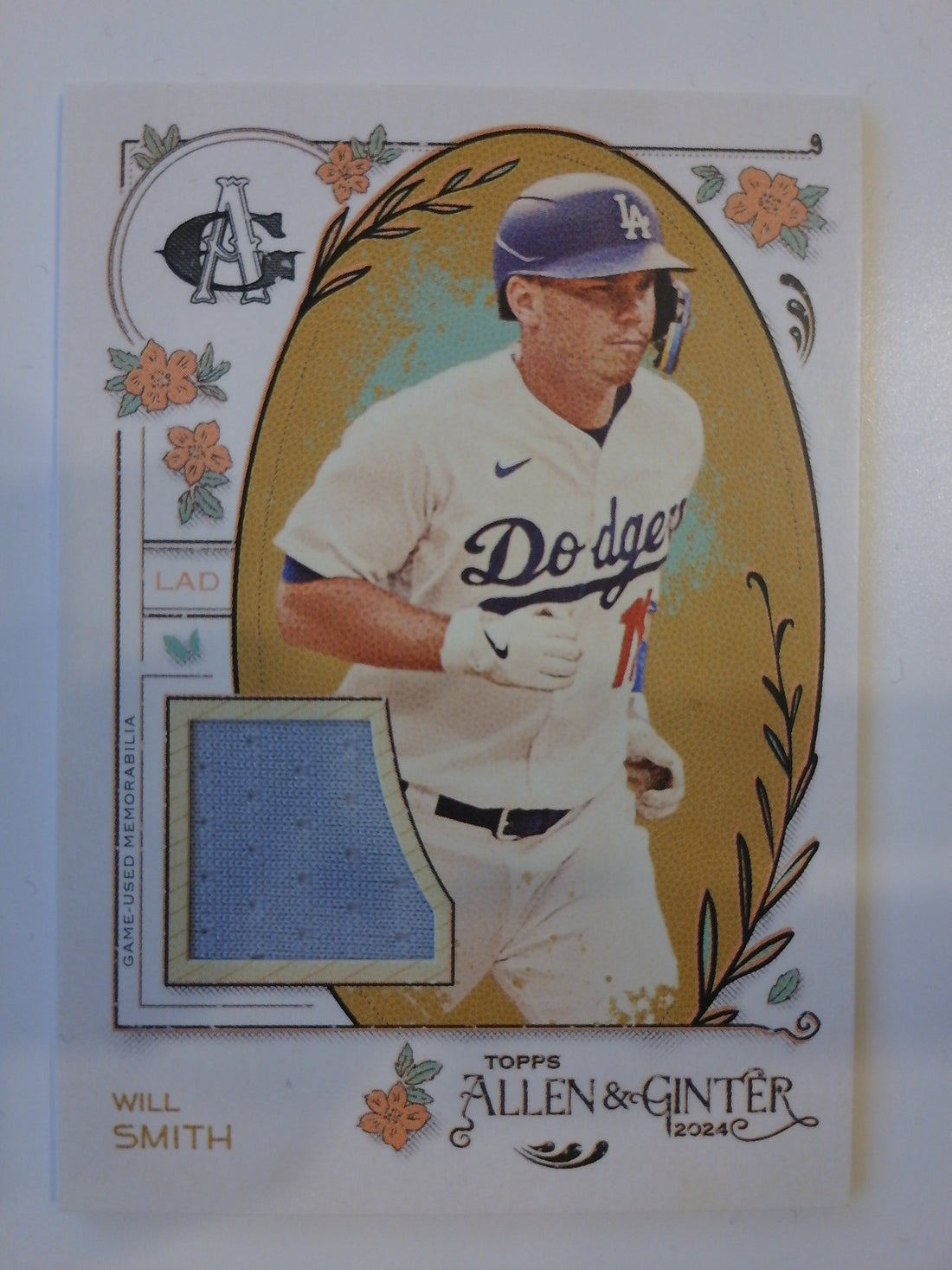 2024 Topps Allen & Ginter Baseball Full-Size Relics B Will Smith #AGR-WS