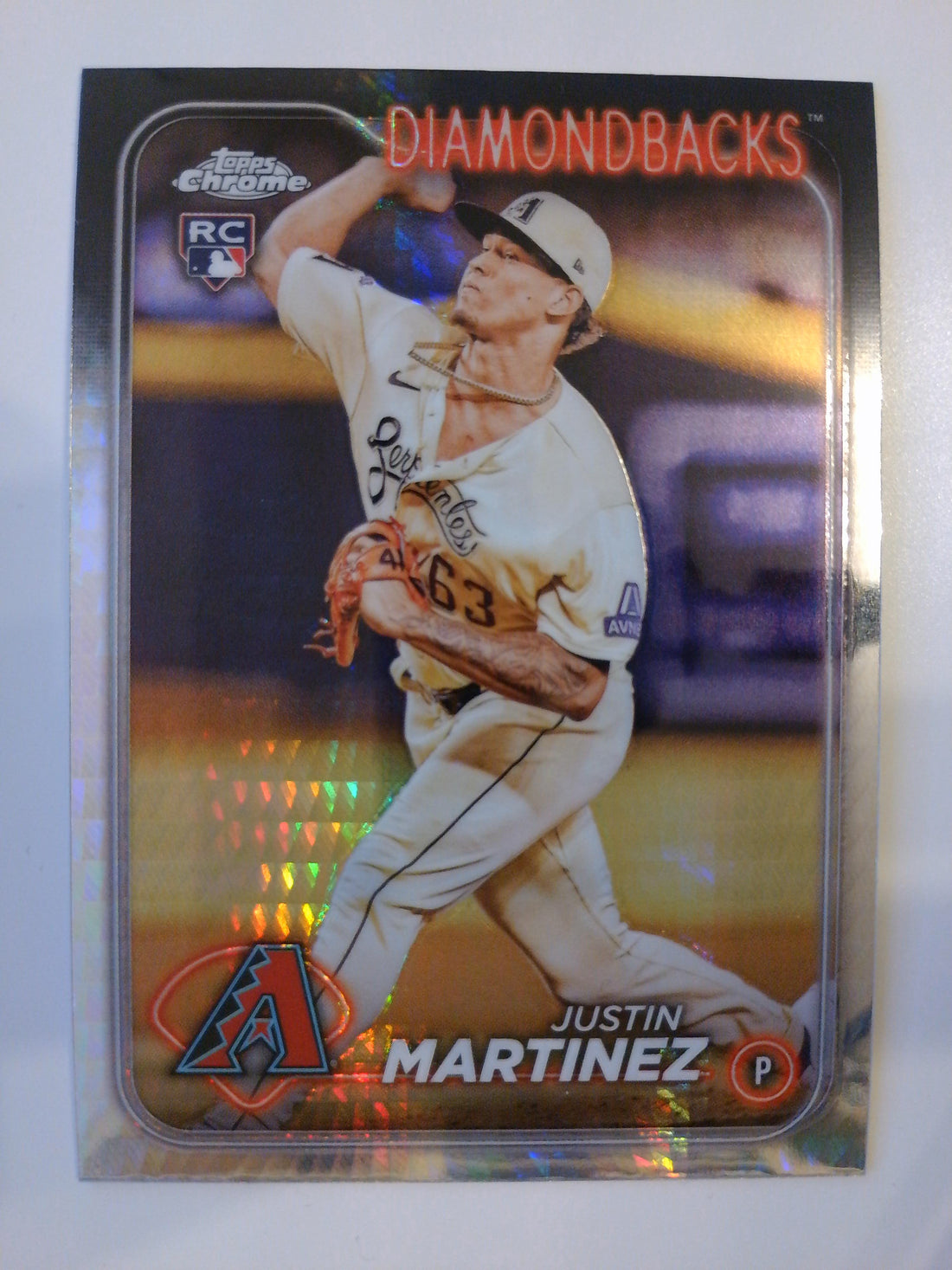 2024 Topps Chrome Baseball Prism Refractors Justin Martinez #159 Rookie