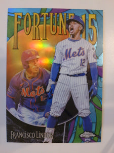 2025 Topps Chrome Baseball Fortune 15 Francisco Lindor #F15-7