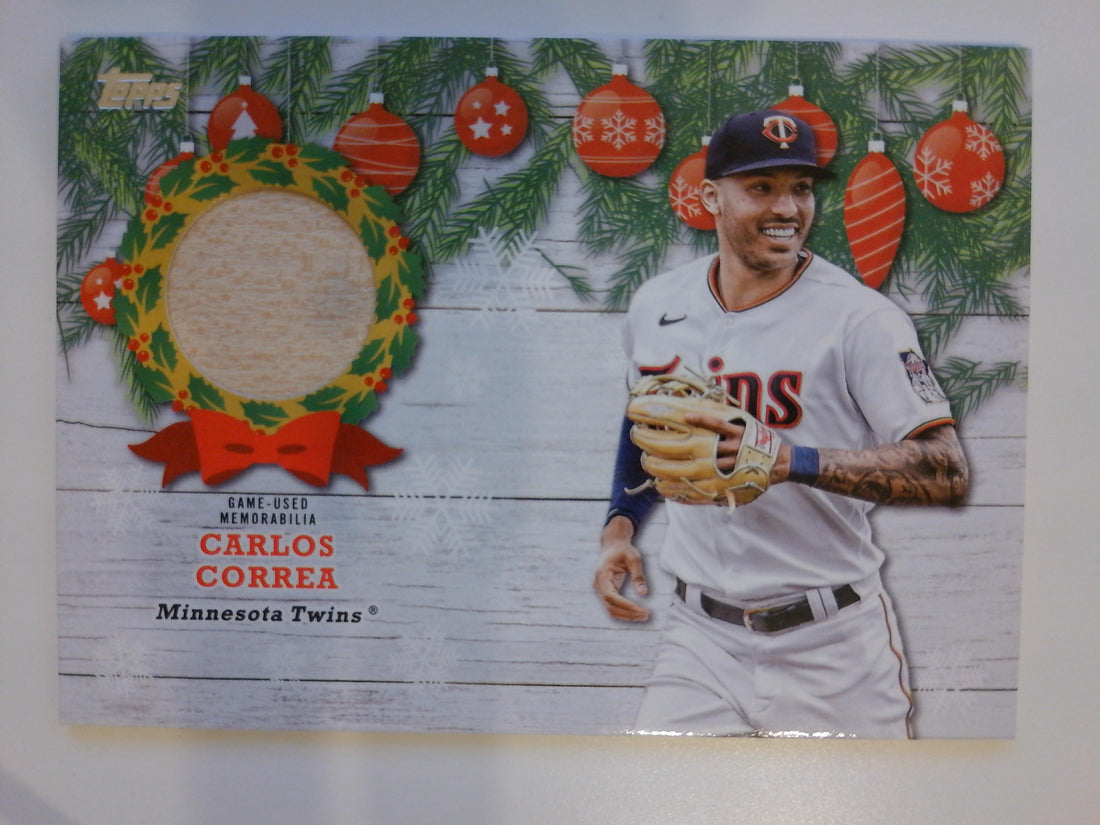 2022 Topps Holiday Baseball Relics Carlos Correa #WRC-CC